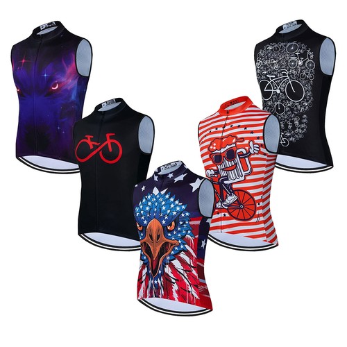 Men cycling vest - men's, zip