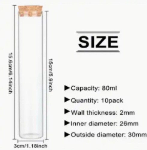 10pcs with cork - 10pcs,