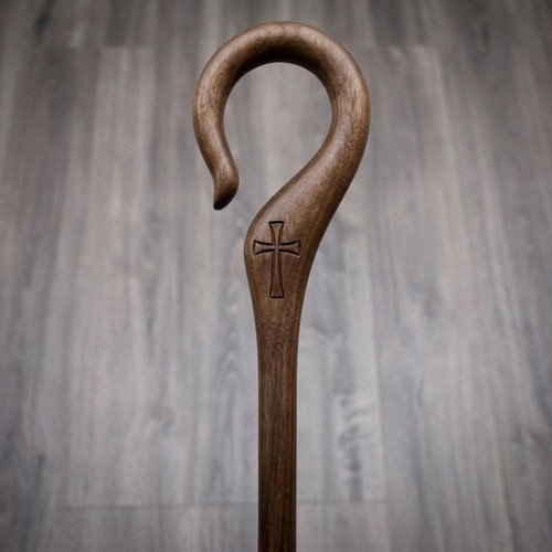 Handmade wooden bishop crozier - handmade,
