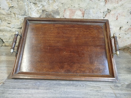 Vintage handmade oak serving - oak,