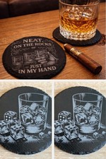 Square Engraved Slate Coasters