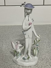 ROSENTHAL PORCELAIN RAYMOND PEYNET CAVALIER / BOY HOLDING HEART FIGURINE 1950s