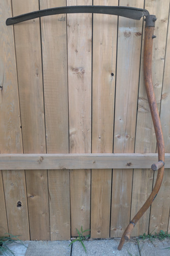 Vintage hay scythe long - vintage,