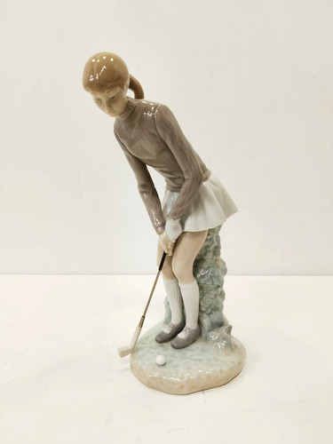 Vintage lladro lady golfer - lladro,