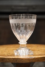 Regency etched glass - rummer, on
