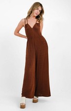 Topshop Womens Brown Jumpsuit