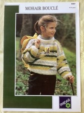 Phildar knitting pattern 5307. Mohair Boucle sweater 4-14 years. NEW