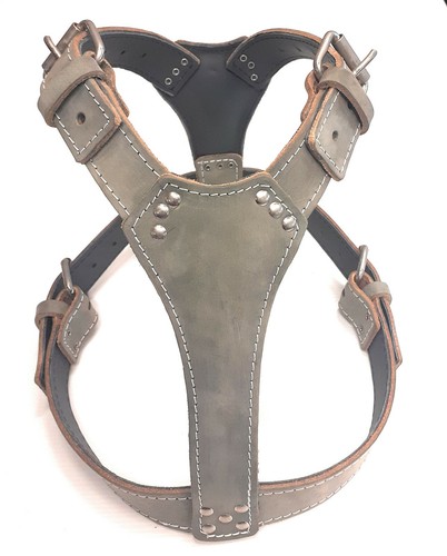 Beautiful plain grey leather - plain,