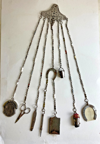 Georgian cut steel chatelain - , 8