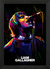 Liam Gallagher PopArt Framed