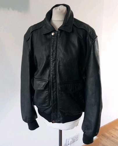 Vintage leather bomber - leather,