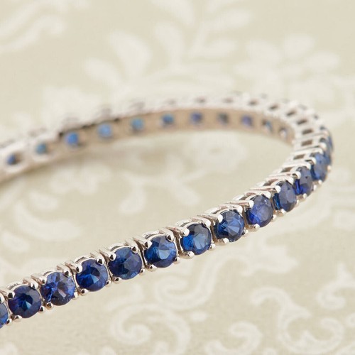 Sapphire tennis bracelet 18ct - tennis,