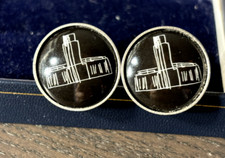 Tate Modern / Bankside Power Station art deco vintage cufflinks - excellent