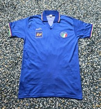 Vintage Retro Italy Football Shirt Home 1986-1990 Large Diadora Original shirt