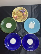 Group Of Five Aynsley Orchard Gold Saucers
