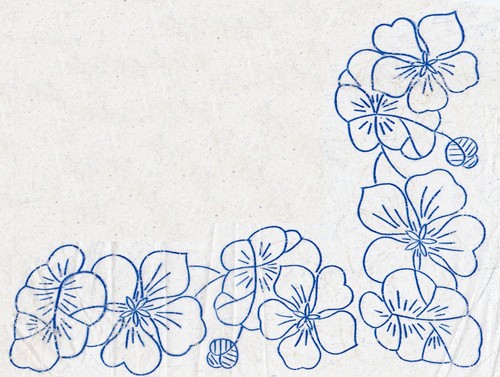 Vintage embroidery transfer - vintage,