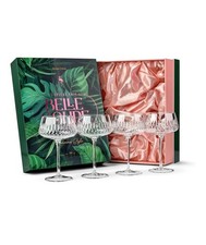 Glassique Cadeau Vintage Flamingo Belle Coupe Cocktail Glasses Set of 4 - 340ml