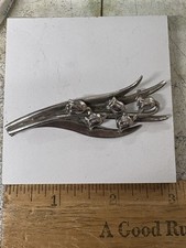 ANTIQUE SILVER LILY OF THE VALLEY BROOCH
