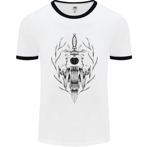 Sabre tooth tiger skull - tiger, sword
