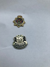 TWO VINTAGE ENAMEL METAL