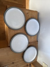 4 X Denby Jet Grey Dinner