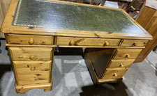 Ducal Pine Desk with Leather Top