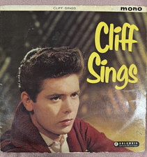 CLIFF RICHARD "CLIFF SINGS" GREEN COLUMBIA LABEL VINYL LP 1959