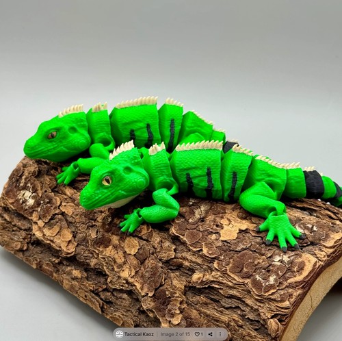 Articulated iguana printed - iguana,