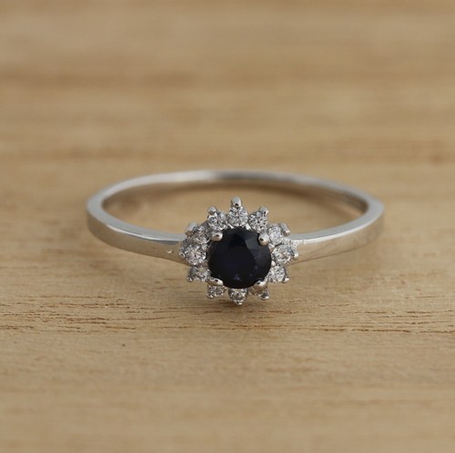 Natural blue sapphire cz 925 - blue,