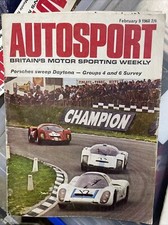 Autosport 9 February 1968 Porsche 907 wins Daytona 24 Hrs Sports car season