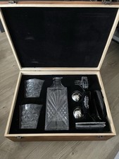 Labeol Whisky Decanter Set with Wooden Presentation Box Gift for Men