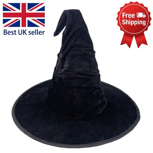 Halloween crumpled witch - crumpled, hat