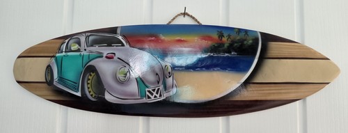 Green retro beetle - green,