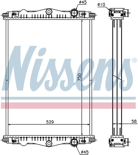Nissens coolant radiator - nissens,