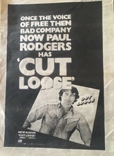 Paul Rodgers Paul Kossoff ORIGINAL full Page Adverts For Albums And Tour Dates