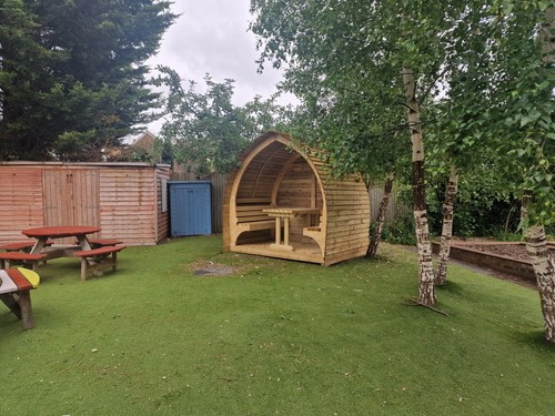 Party pod garden outside - party,