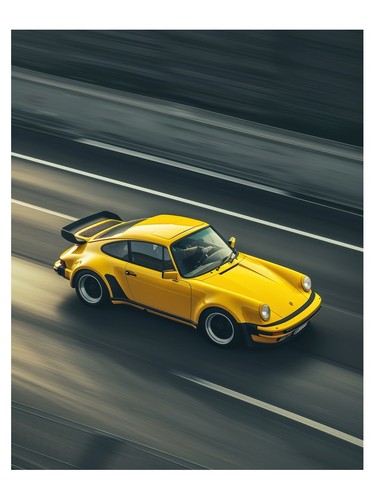 Yellow sports car - yellow,
