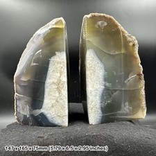 Agate stone bookends (pair) -