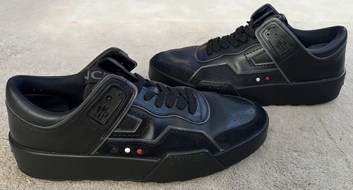 Moncler black leather shoes - leather,