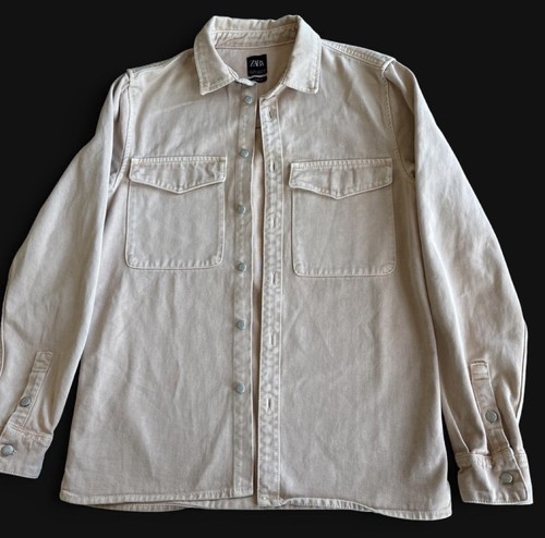 Zara man denim shacket size - zara,