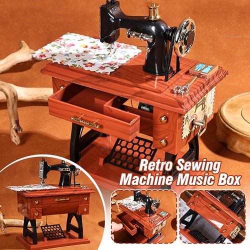 Vintage music box mini sewing - box,