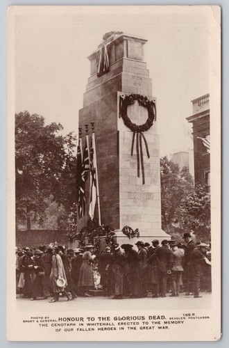 Rppc the cenotaph whitehall - cenotaph,