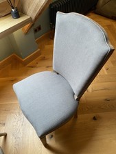 OKA Dining / Occasional Chair Limed Oak With Elephant Grey Fabric
