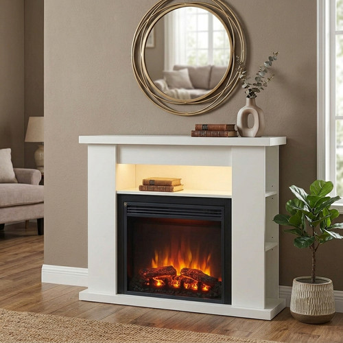 Electric fireplace suite - fireplace,