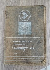 Wartburg 353 Passenger Car Operating instructions 