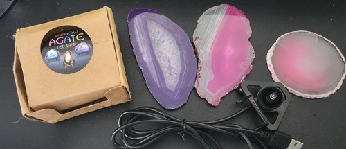 Rainbow agate led lamp - led,