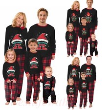 Family Matching Christmas Pyjamas Adult Kids Baby Xmas Nightwear Pajamas Pjs Set