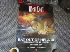 MEAT LOAF BAT OUT OF HELL 3  PROMO ALBUM POSTER( NEW BUT WITH IMPERFECTIONS)