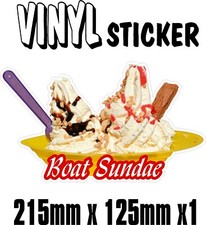 ICE CREAM BOAT SUNDAE WITH