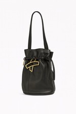 By Paloma Picasso Black  leather Bucket bag  vintage